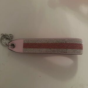 Pink and Silver Keychain Accessory